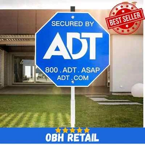 ADT Security Signs(28In All Aluminum), Metal Yard Sign with Stake,Heavy Duty Wea - Picture 1 of 6