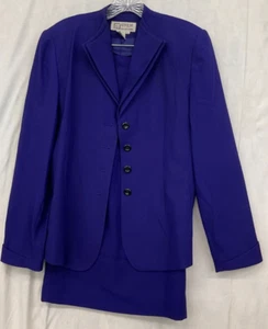 ATRIUM COLLECTION - 2 PC PURPLE SKIRT & DOUBLE-COLLAR JACKET, SIZE 10 - Picture 1 of 5