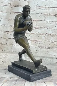 Sport Memorabilia Rugby Football Player Art Deco Bronze Figurine Sculpture Sale - Picture 1 of 7