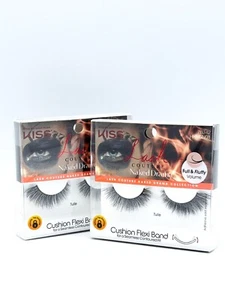 Pestañas KISS Couture, ajuste contorneado y volumen completo, reutilizables (paquete de 2) negras - Imagen 1 de 4