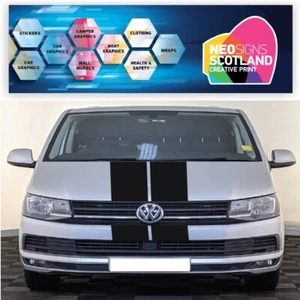 Volkswagen Transporter Caddy Van Bonnet Stripes Graphics Decals Vinyl Stickers - Picture 1 of 2
