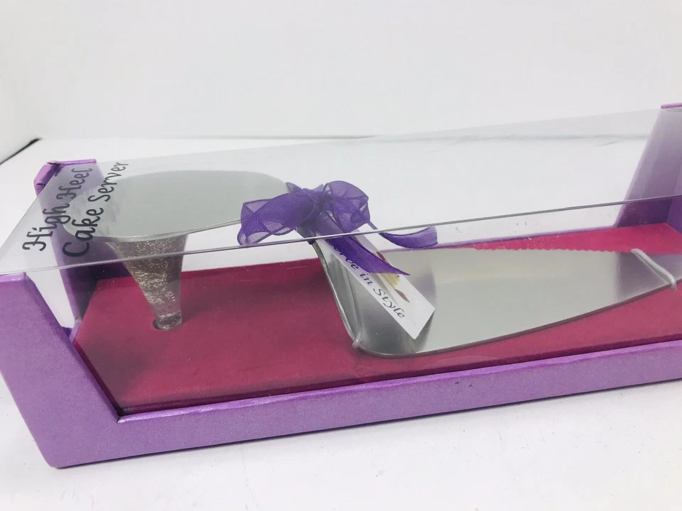 🔥 Nuevo Tacón Alto Servidor de Pasteles Ojo Salvaje Tacón Magnético Extraíble (Plateado) BODA Foto 1 de 4