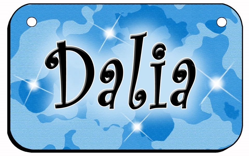 Blue Camouflage Bicycle License Plate Personalize Gifts Boys Girls Bikes Camo - Image 1 of 1