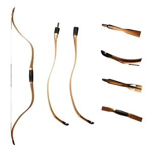 AF Archery Takedow Oak Tatar Bow 54" Traditional Recurve Bow  Hunting Bow 45lbs - Picture 1 of 11
