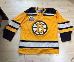 Boston Bruins NHL Hockey Reebok 2010 Winter Classic gelb braun Trikot Größe M - Bild 1 von 11