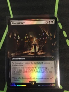 MTG Magic The Gathering Conspiracy Foil ACR Rare Ex Art Black Enchantment  - Picture 1 of 1