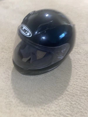 HJC CL-Y 青少年全脸摩托车头盔黑色儿童 LG 儿童 DOT — 第 1/4 张图片