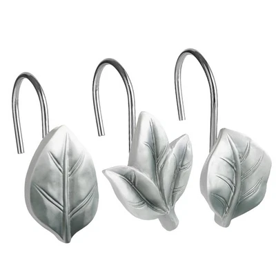 12Шт листья душа занавески крючки серый растение лист декоративный душ занавески H - Изображение 1 из 4