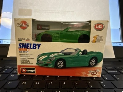 Kit de Metal Diecast Vintage Burago Shelby Serie I 49171 1:43 Nuevo de Lote Antiguo con Caja Original Foto 1 de 4