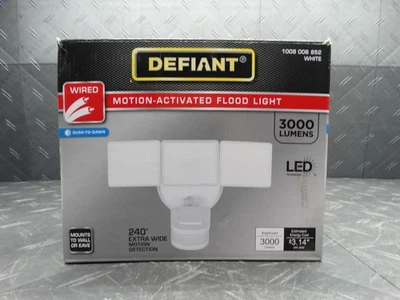 Defiant 240 Degree Motion Activated LED Outdoor Triple Head Flood Light - Image 1 of 4