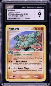 Machamp EX Hidden Legends CGC 9 Mint National Championships Staff 2005 Pokemon - Picture 1 of 2