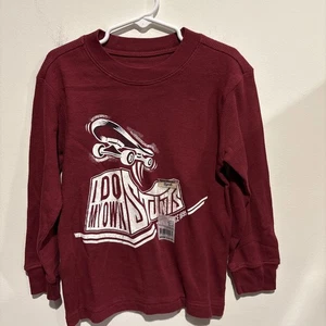 Oshkosh B'Gosh Skateboard I Do My Own Stunts Thermal L/S Burgundy Sz4 NWT - Picture 1 of 5