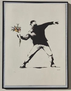 Banksy (d’après): Grande Digigraphie Certifiée - 50 Exp -numérotée à la Main - Picture 1 of 5