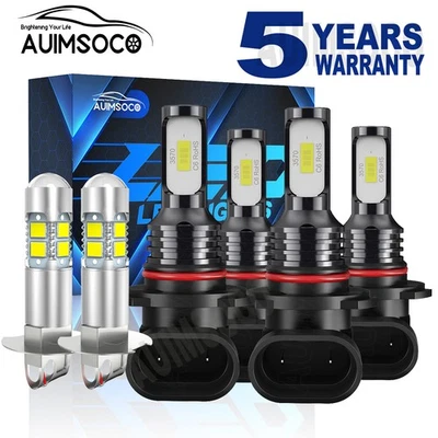 For GMC C / K 1500 2500 Suburban Sport Utility 1992-1999 LED Headlight Fog Bulbs - Image 1 of 4