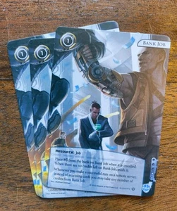 3x Bank Job - Netrunner Official FFG Promo Cards Playset (NISEI NSG null) - Picture 1 of 2