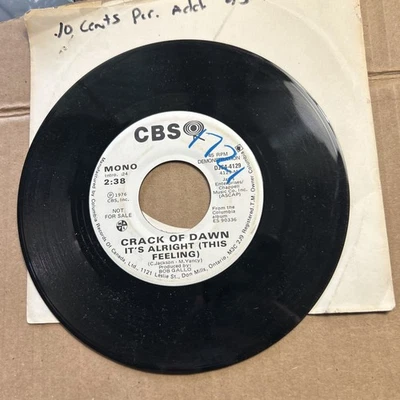 Crack Of Dawn It's All Right This Feeling Monos Stereo Cbs Demo Promo 45 - Image 1 of 4