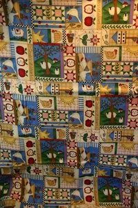Heart of the Country by Leslie Beck Fabric 2 yds VIP Cranston Sheep Geese Apples - Picture 1 of 3