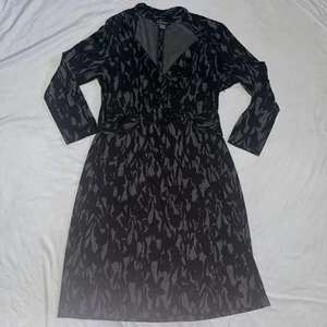 $235 ETCETERA BLACK GRAY SOFT KNIT DRESS GROTTO 16 - Picture 1 of 13