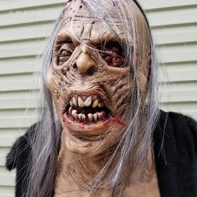 Gruselige Halloween Party Zombie Maske Latex Faulen Augen Kopfbedeckung Props. - Bild 1 von 4
