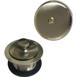 Cavalier Brushed Satin Nickel Bathtub Tub Drain Lift Turn 1 1/2" One Hole Plate - Picture 1 of 1