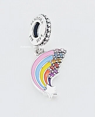 Nuevo 100% Auténtico PANDORA 925 Plata de Ley Colorido Arco Iris Dije 799351C01 Foto 1 de 4