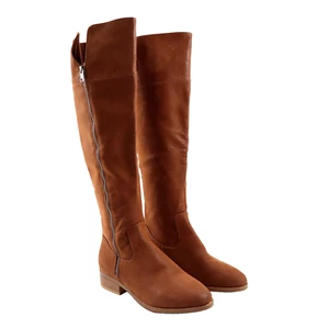 🔥MIA Carsyn Faux Leather Zip Over The Knee Boots, Brown, 7US SHIPS TODAY🔥 - Picture 1 of 11