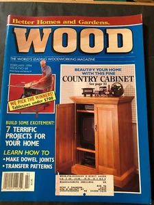 BETTER HOMES & GARDENS WOOD MAGAZINE WOODWORKERS #68 Feb 1994 Cabinet - Imagen 1 de 1