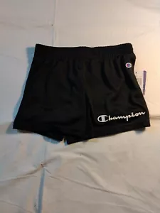 CHAMPION Kids  ATHLETIC MESH SHORTS LINED BLACK Unisex SIZE SMALL NWT - Picture 1 of 3