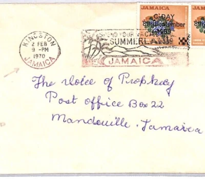 JAMAICA Cover Kingston MIXED INK MACHINE Radio/Religion Mandeville 1970 YS144 - Image 1 of 4
