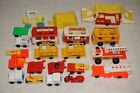 Vintage Fisher Price Little People Vehicle Lot Bos Cars Firetruck Camper Truck