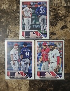 2023 Topps Update Mike Trout/Julio Rodriguez #US132 + Mike Trout/Vladimir Guer..