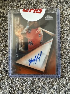 2020 Topps Chrome Black Yordan Alvarez RC Auto SUPER FUTURES - ORANGE REF. 04/25 - Bild 1 von 2