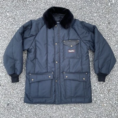 RefrigiWear Jacket Mens 2XL Navy Blue Iron Tuff Polar Cold Weather Workwear Coat - Image 1 of 4