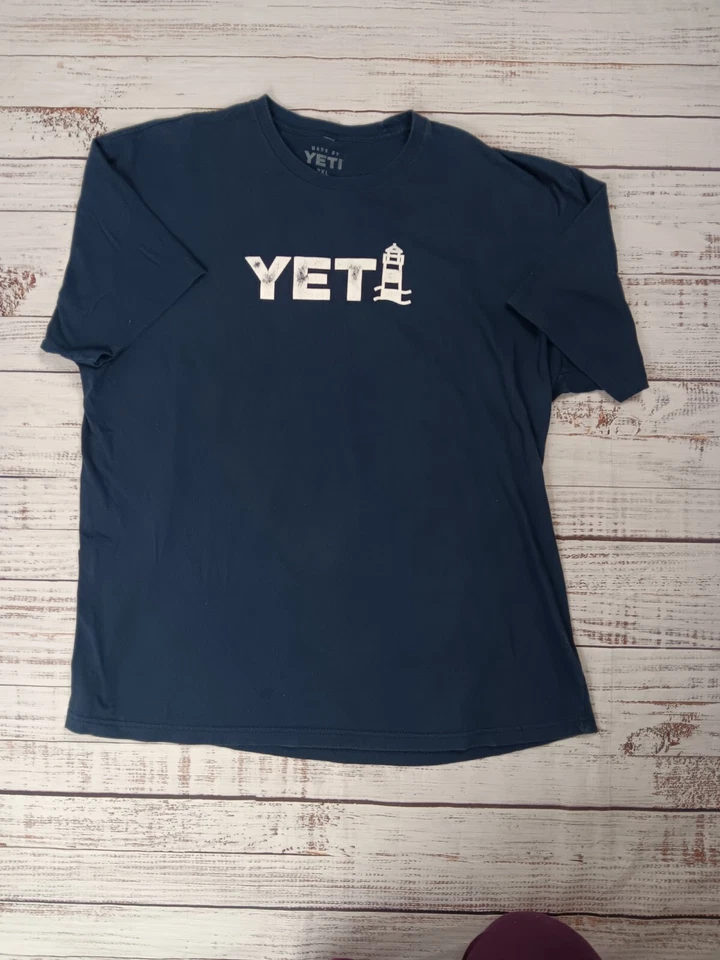 Camiseta Yeti Coolers Para Hombre 2XL Negra Logo Caja Manga Corta Cuello Redondo Algodón  Foto 1 de 4