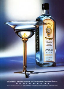 BOMBAY GIN AD #21 RARE 1999 OUT OF PRINT VINTAGE BY MICHAEL GRAVES - Picture 1 of 2