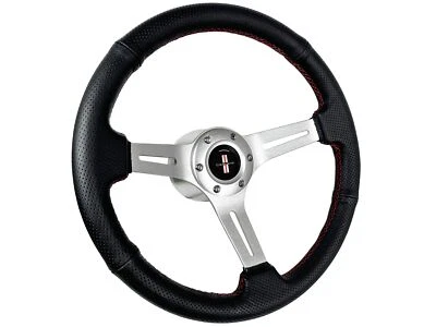 1985-92 Chevrolet Camaro IROC Perforated Black Leather 6-Bolt Steering Wheel Kit - Image 1 of 4