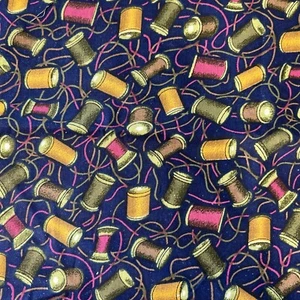 Hilos de tela de edredón de algodón para coser azul marino de 44""x22 - Imagen 1 de 1
