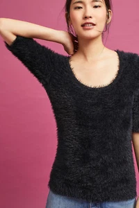NWT Anthropologie Isola Pullover, by Knitted & Knotted - Black, size S - Picture 1 of 4