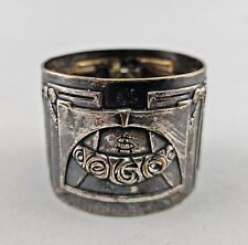 9230025 Silver Plated Napkin Ring Um 1920 Art Nouveau Monogram 4x4, 5cm