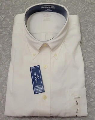 Dockers Stain Defender Colorbond No Wrinkles Button Up Dress Shirt ~ Large - Image 1 of 4