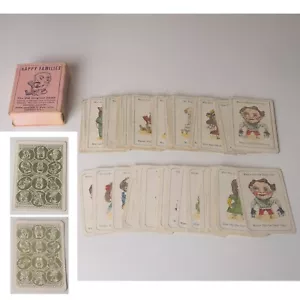 2x Vintage Jaques Happy Families Groteske Figuren Kartenspiel + 1x Box - Bild 1 von 24