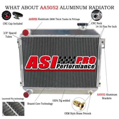 3 Rows Aluminium Radiator For 1979-1983 Toyota Corolla Te71 Te72 Petrol 4cyl MT - image 1 of 4