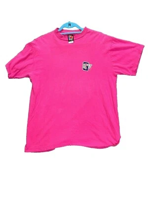 Vintage Guess Jeans Logo T Shirt Mickey Unlimited Disney Tag Pink - Image 1 of 4