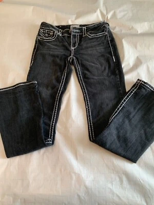 L.A. Idol USA Studded Dark Jeans Size 7 Waist 30 Length 34 Lightly Distressed - Image 1 of 4