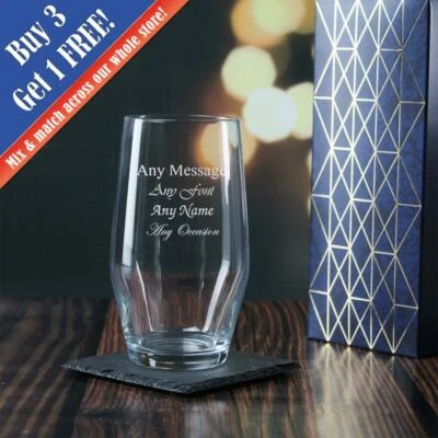 ALL THINGS PERSONALISED Personalised Engraved 495ml Ella Highball Glass with Gift Box