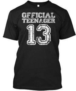 Official Teenager Funny 13th Birthday Girls Boys T-Shirt Made in USA Size S-5XL - Picture 1 of 1