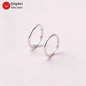 20mm Silvery Sterling Silver S925 Ring Hoop Earrings for Woman Fine Jewelry-570 - Picture 1 of 9