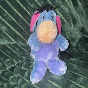 RARE - Disney Store 6" Eeyore Winnie the Pooh Core, Fuzzy Soft Beanie Plush - Picture 1 of 4