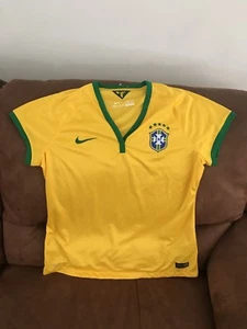 NIKE BRASIL CBF NATIONALMANNSCHAFT 2013/2014 HEIM FUSSBALL TRIKOT GR XL Damen - Bild 1 von 12