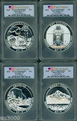 2010 2011 2012 2013 2014 2015 2016 2017 ATB 5 Oz SILVER PCGS MS69-DMPL 40Coin FS - Image 1 of 4
